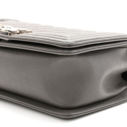 Chanel Caviar Quilted Medium Boy Flap Grey 10 of 11