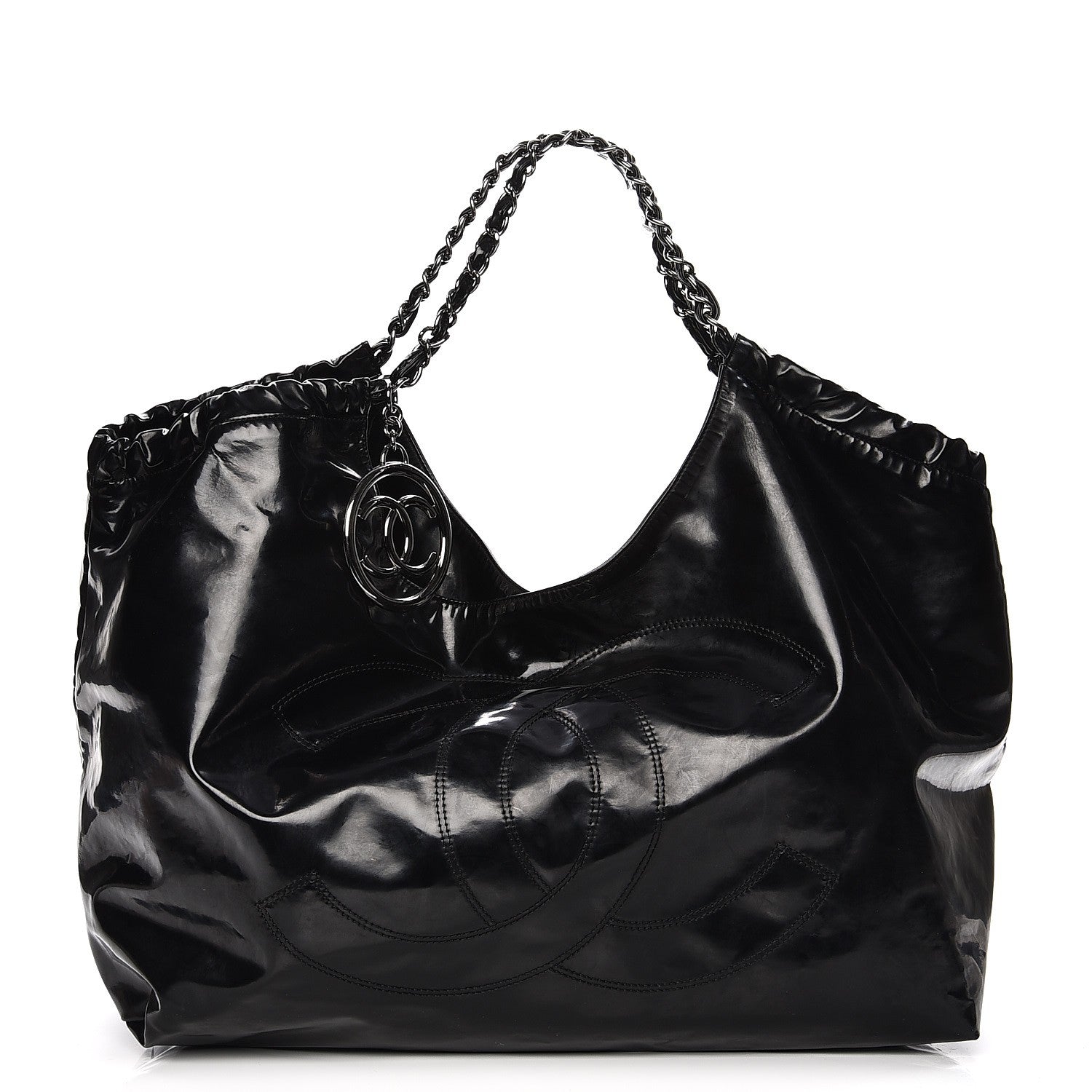 Chanel Vinyl XL Coco Cabas Black 1 of 12