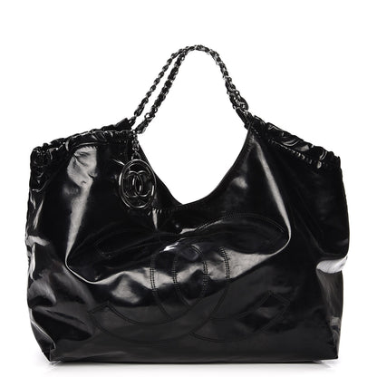 Chanel Vinyl XL Coco Cabas Black 1 of 12
