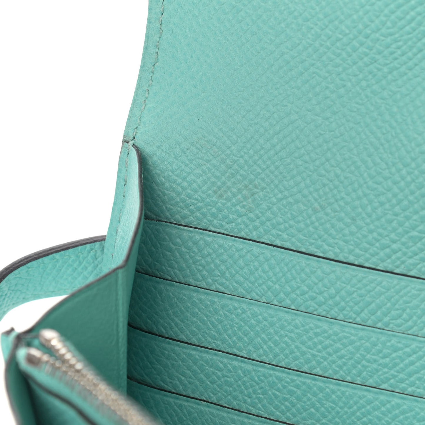Epsom Kelly Longue Wallet Bleu Atoll