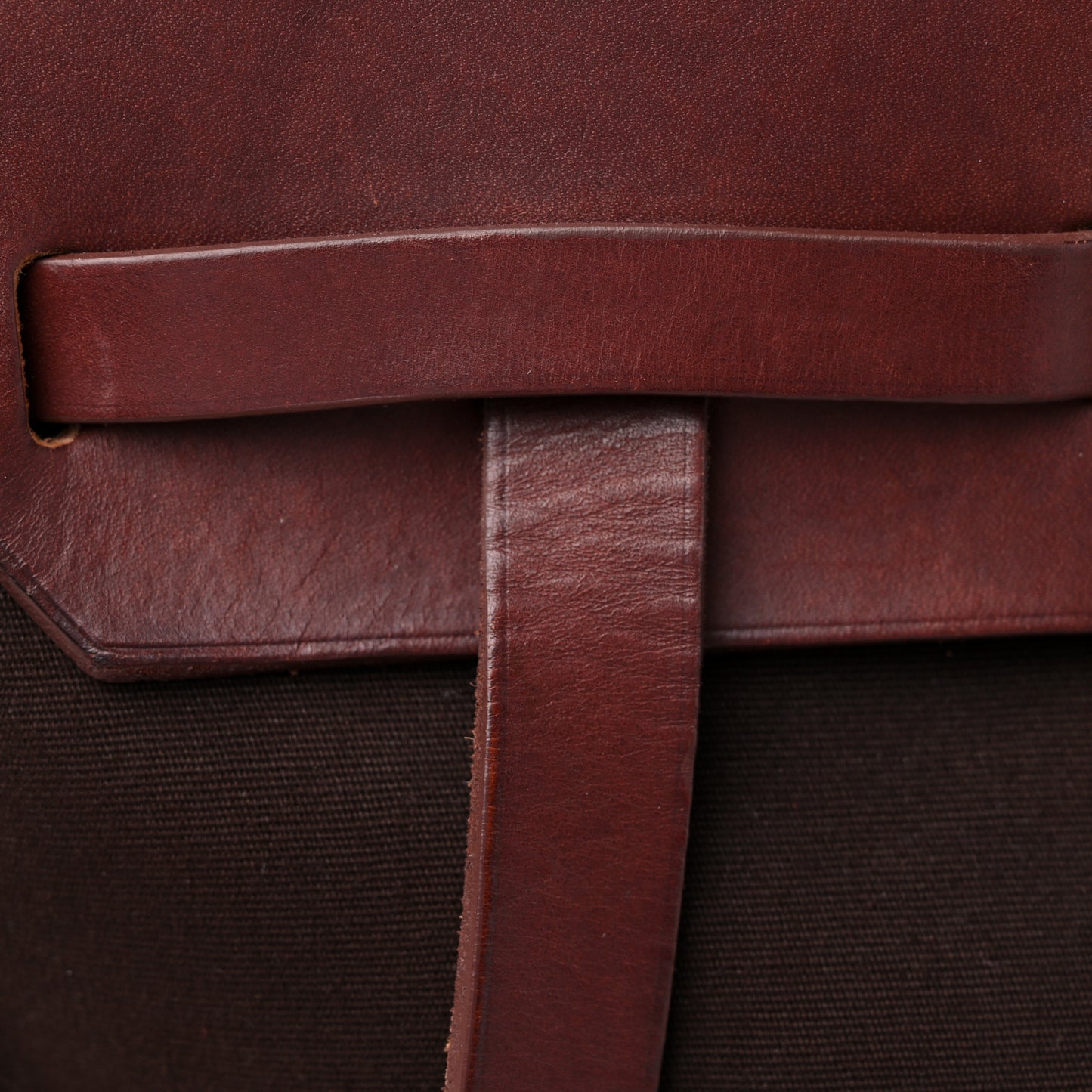 Toile Vache Calfskin Herbag 30 PM Backpack Havane
