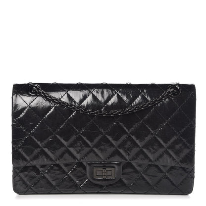 Chanel Distressed Patent Quilted 2.55 Reissue 226 Flap Black 1 of 10