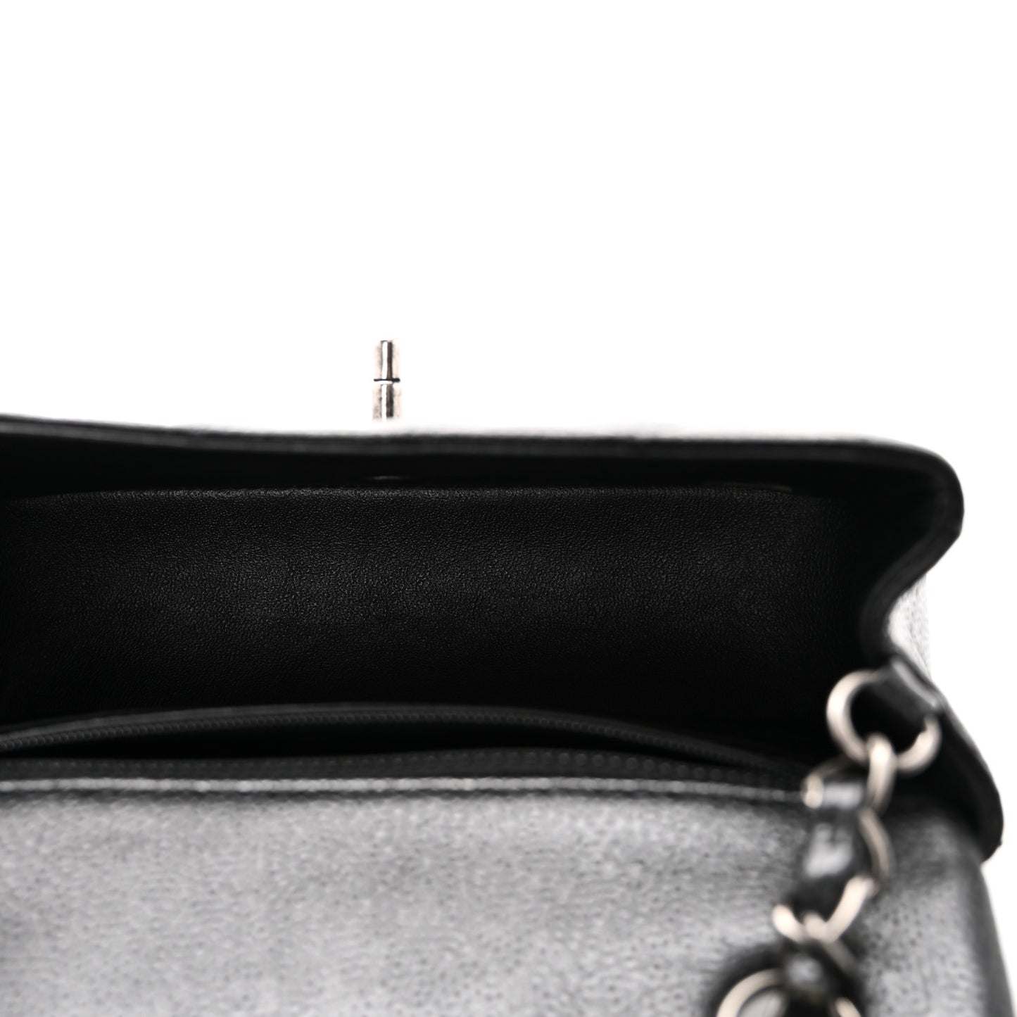Caviar Quilted Mini Rectangular Flap Black