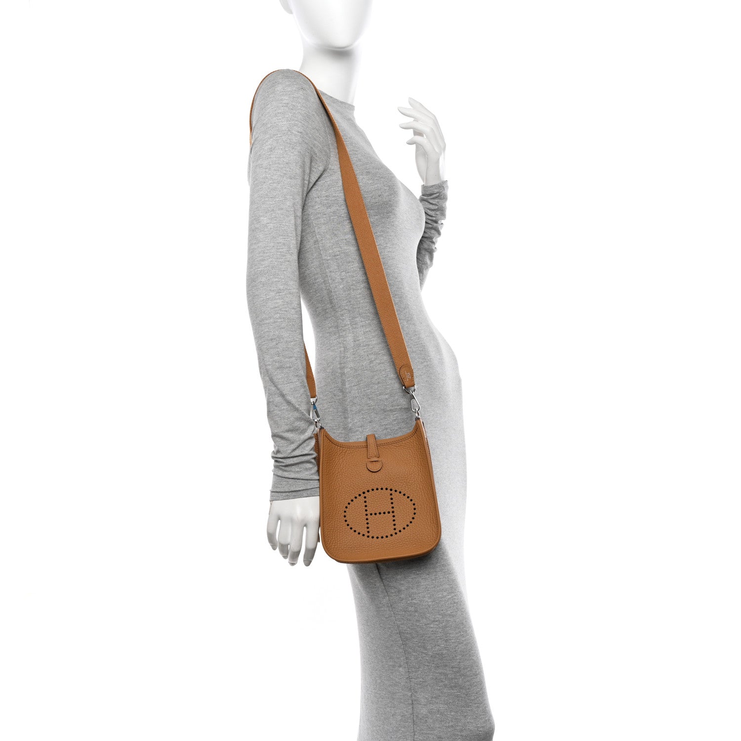 Hermes Taurillon Clemence Evelyne TPM Biscuit 2 of 11
