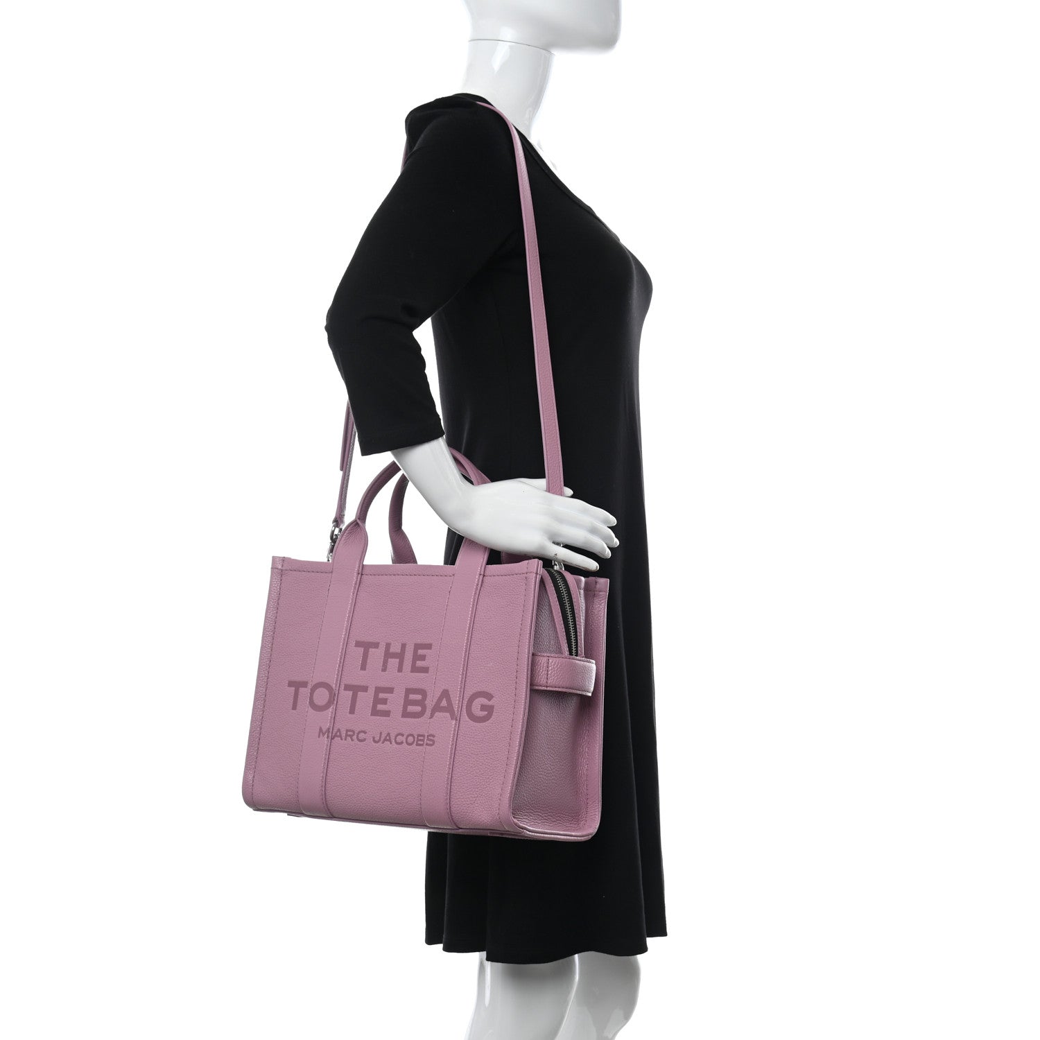Marc Jacobs Grained Calfskin Medium The Tote Bag Lilas 2 of 11