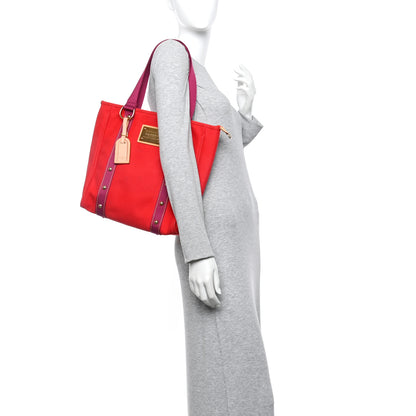 Louis Vuitton Toile Antigua Cabas MM Red Pink 2 of 10