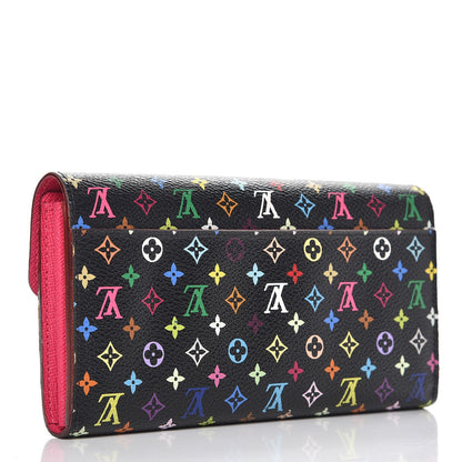 Louis Vuitton Monogram Multicolor Sarah Wallet NM Black Grenade 3 of 8