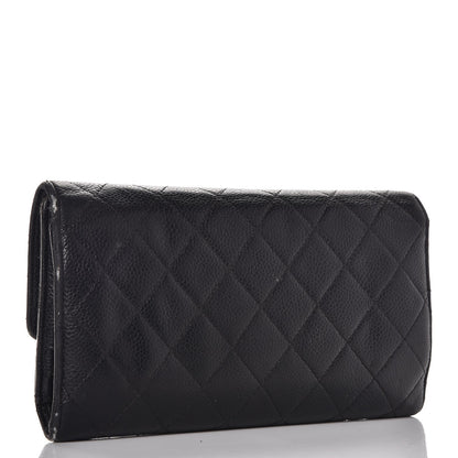 Chanel Caviar Quilted Large Flap Wallet Black 3 of 14