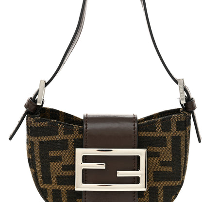 Fendi Zucca Mini Half Moon Baguette Tobacco 7 of 10