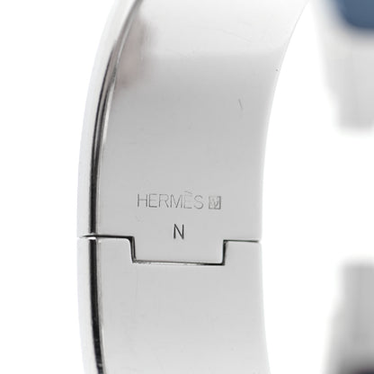 Hermes Enamel Wide Clic Clac H Bracelet PM Bleu De Genes 5 of 5