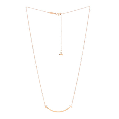 Tiffany 18K Rose Gold Small T Smile Pendant Necklace 3 of 5