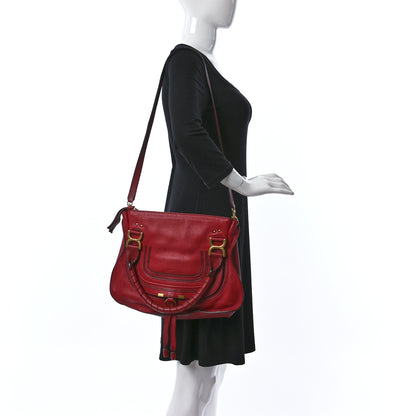 Chloe Calfskin Medium Marcie Satchel Red 3 of 7