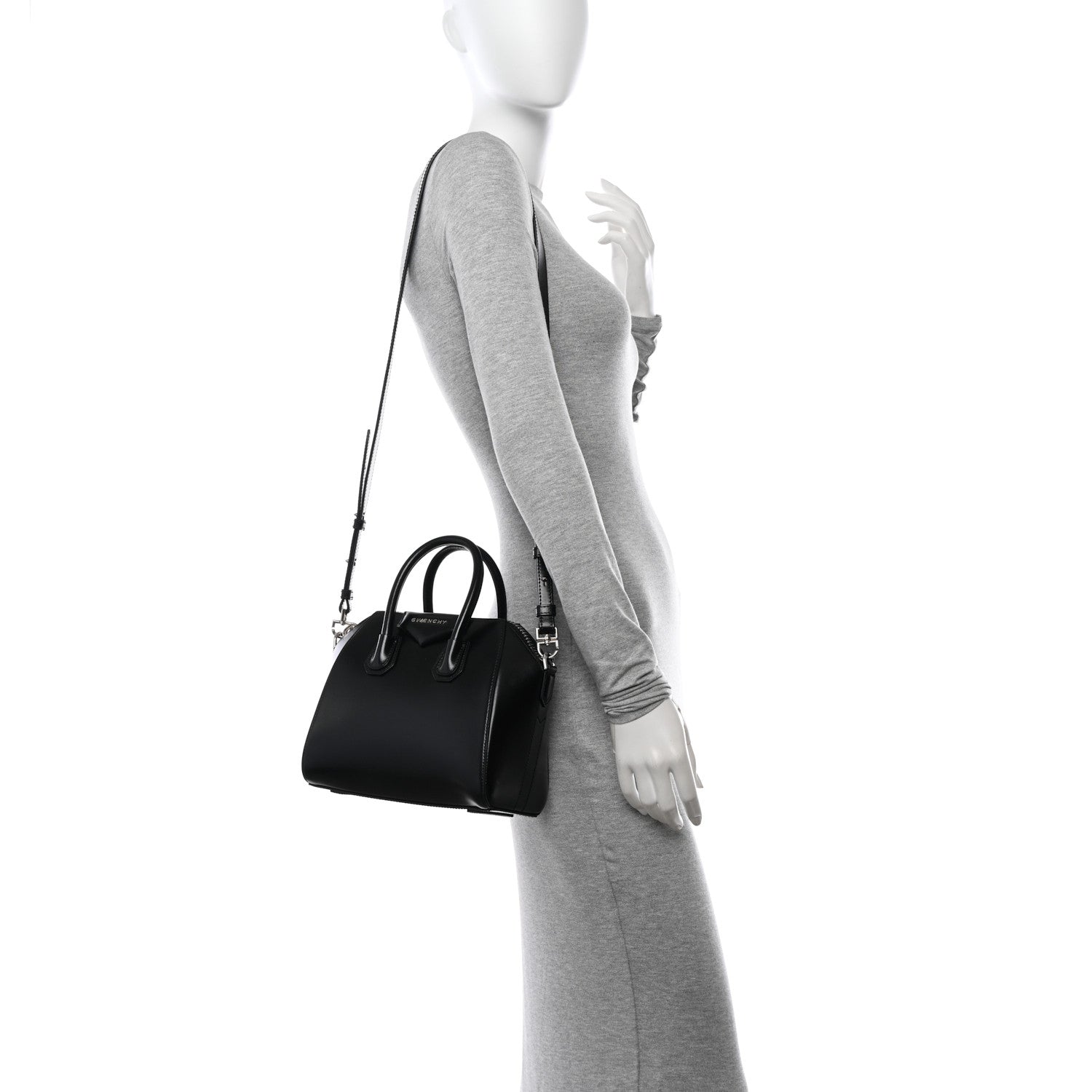 Givenchy Shiny Lord Calfskin Mini Antigona Black 2 of 16