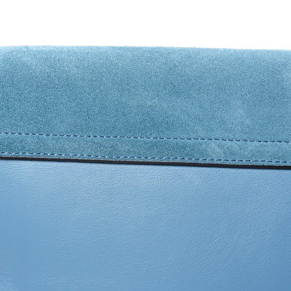 Chloe Suede Calfskin Small Faye Shoulder Bag Vinyl Blue 13 of 13