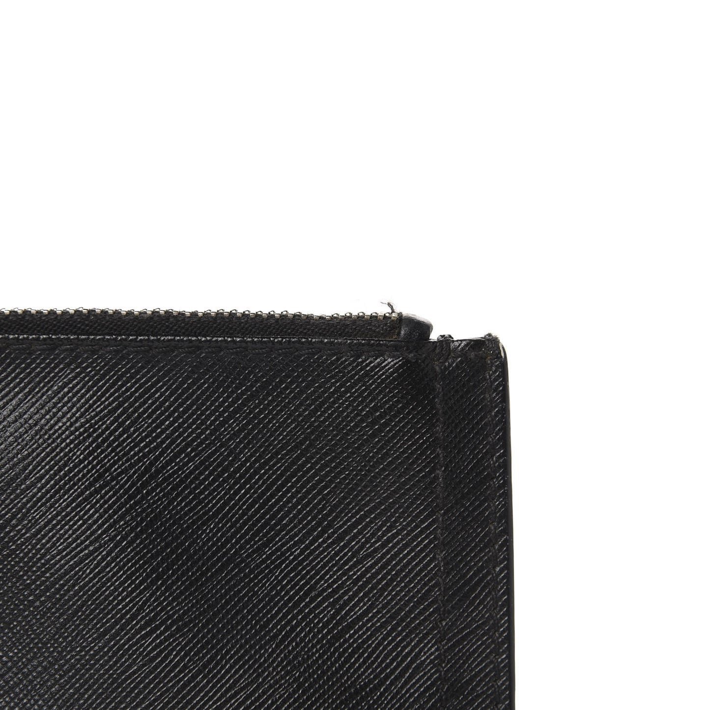 Textured Coated Canvas Medium Antigona Shark Jaw Cosmetic Pouch Black