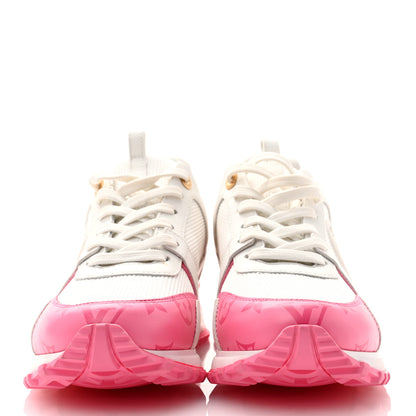 Louis Vuitton Calfskin Monogram Run Away Sneakers 38 White Pink 2 of 9