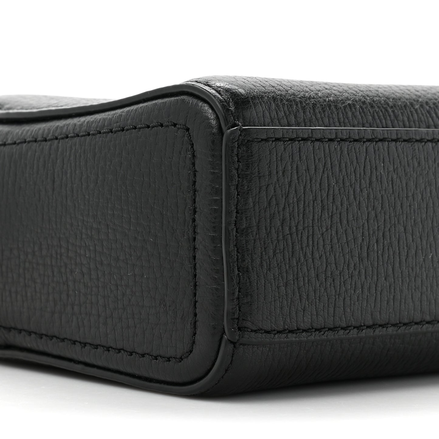 Calfskin Shutter Camera Crossbody Bag Black