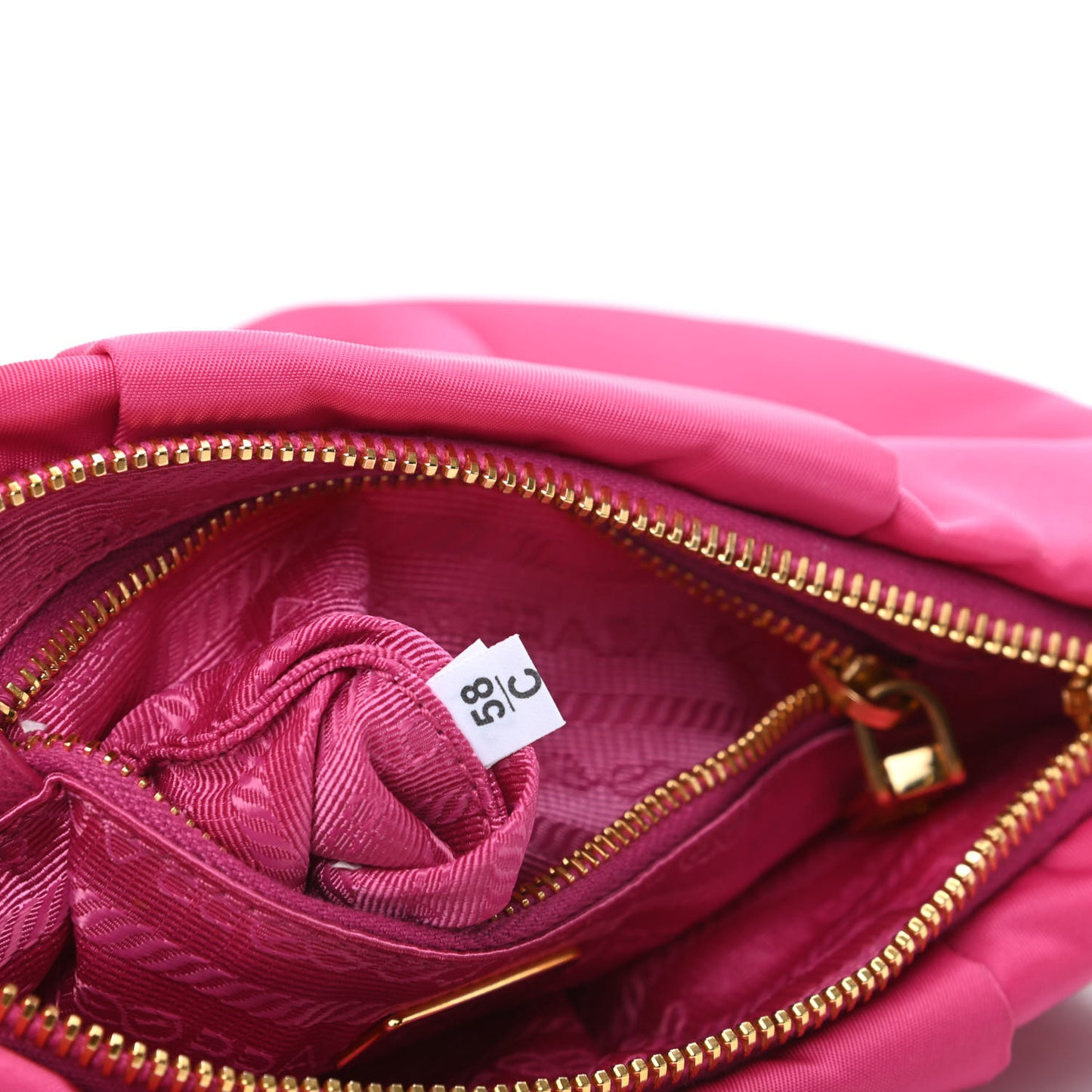Tessuto Nylon Wristlet Clutch Fuxia