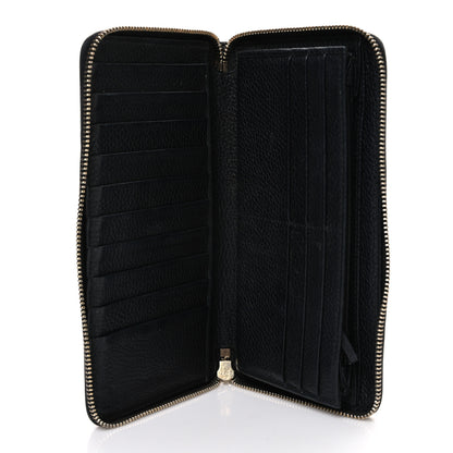 Gucci Pebbled Calfskin Soho Zip Around Wallet Black 5 of 7