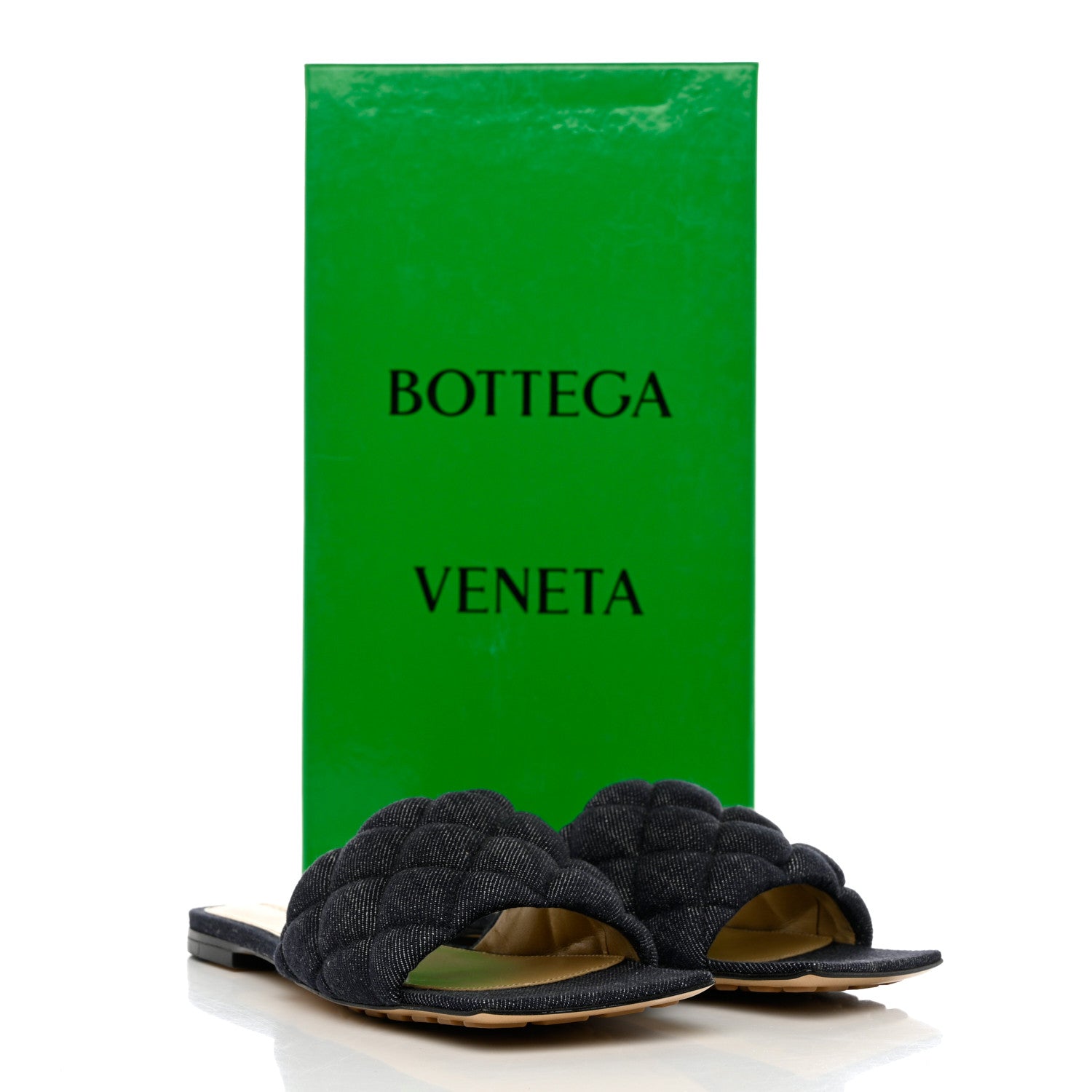 Bottega Veneta Denim Matelasse Padded Flat Sandals 35 Indigo 8 of 8