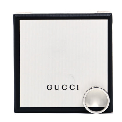 Gucci Sterling Silver Narrow GucciGhost Hamlet Skull Ring 60 9 6 of 6