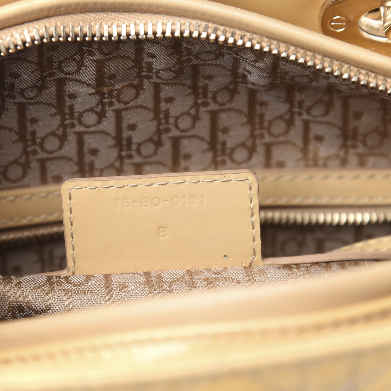 Christian Dior Patent Cannage Large Lady Dior Beige 6 of 8