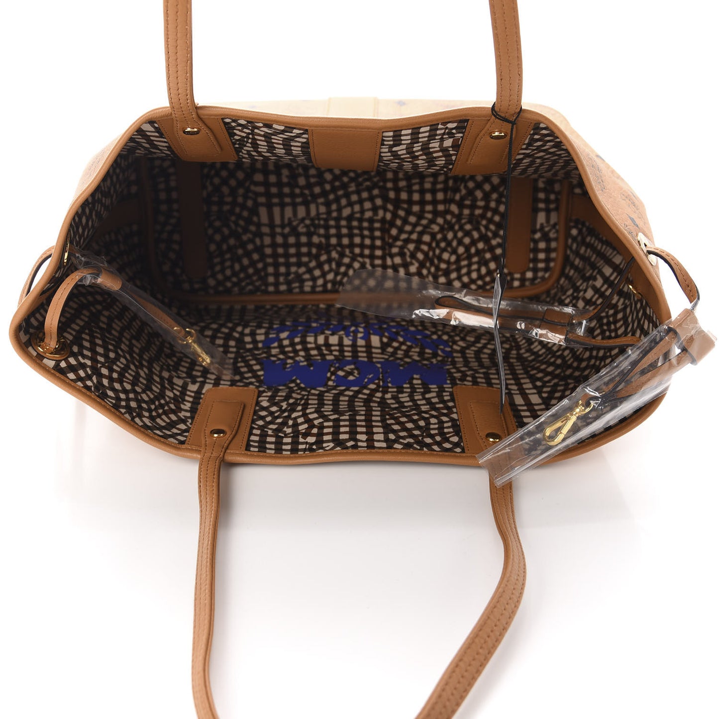 Visetos Medium Liz Reversible Shopper Tote Cognac