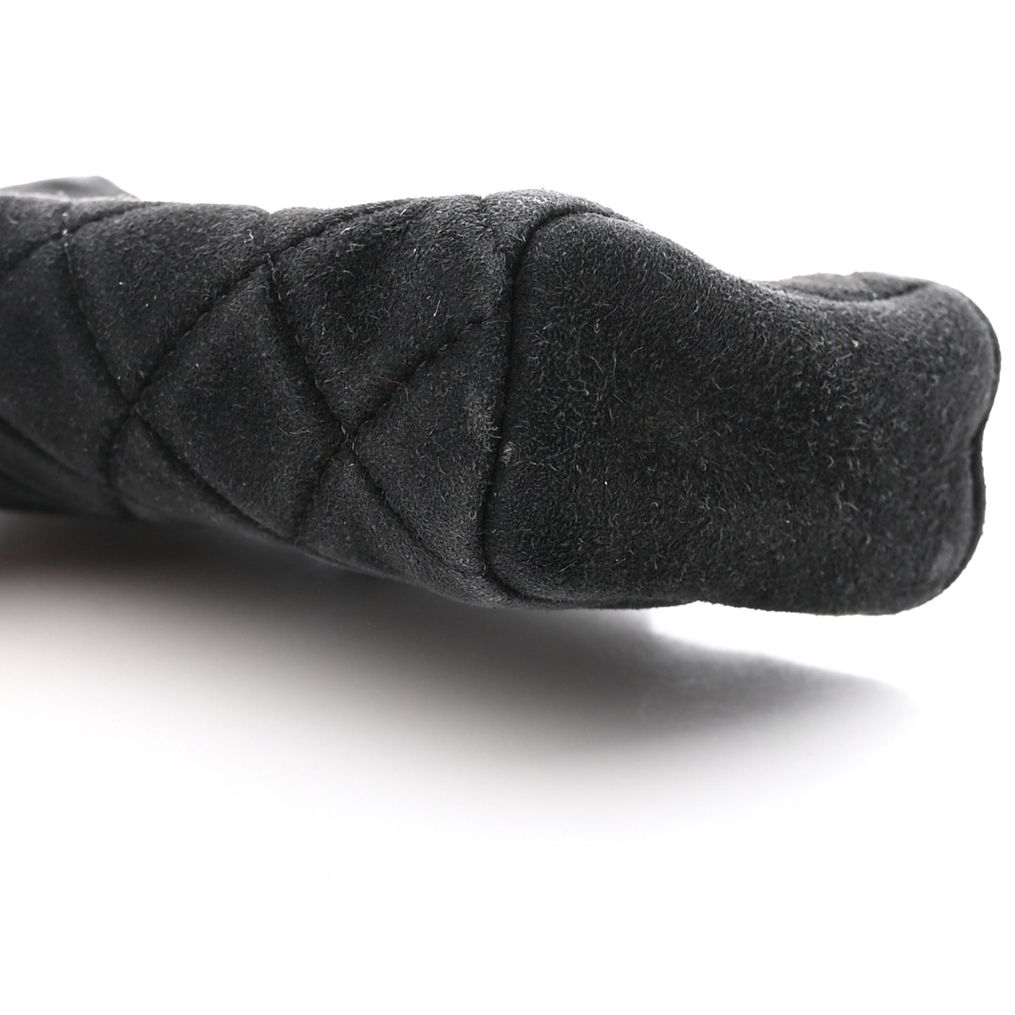Suede Quilted Mini Phone Holder Clutch Black