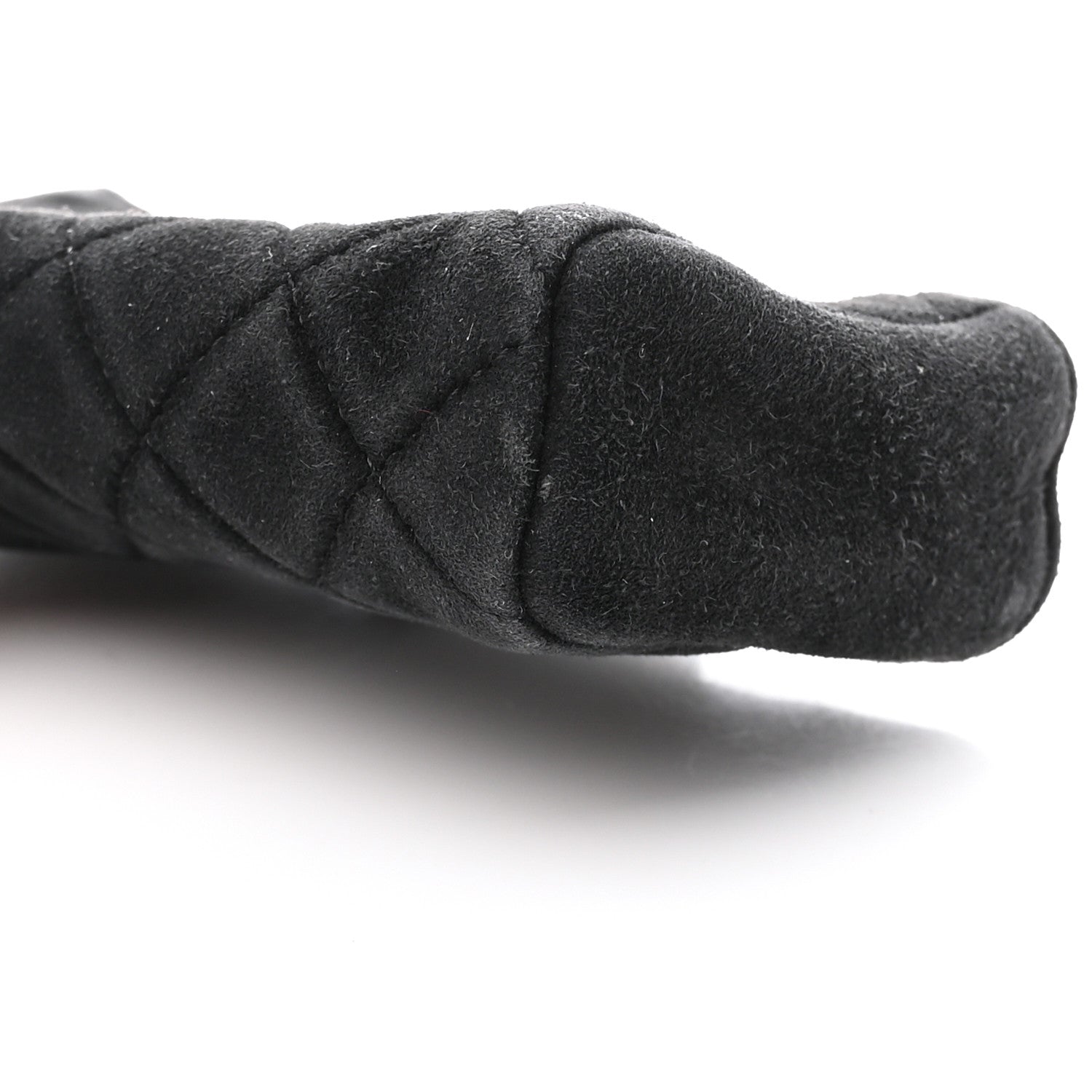 Chanel Suede Quilted Mini Phone Holder Clutch Black 10 of 15