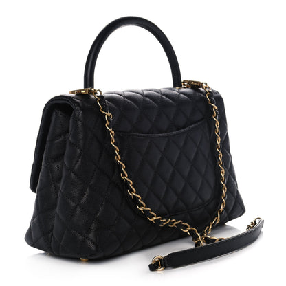Chanel Caviar Quilted Small Coco Handle Flap Black 3 of 10