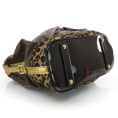 Louis Vuitton Monogram Leopard Pleated Steamer Bag 3 of 10