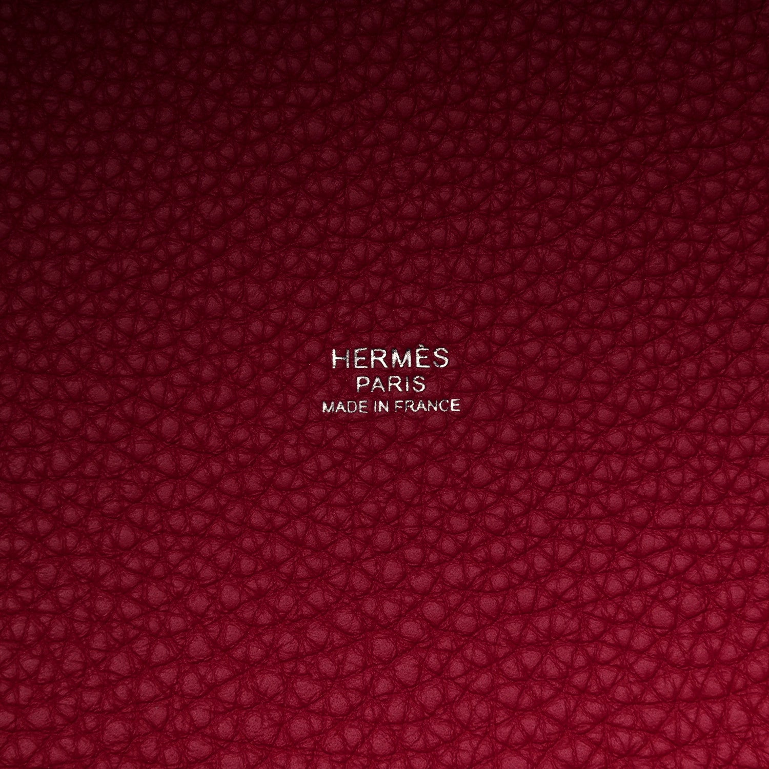 Hermes Taurillon Clemence Casaque Picotin Lock 22 MM Bleu Nuit Framboise Rouge Sellier 6 of 12