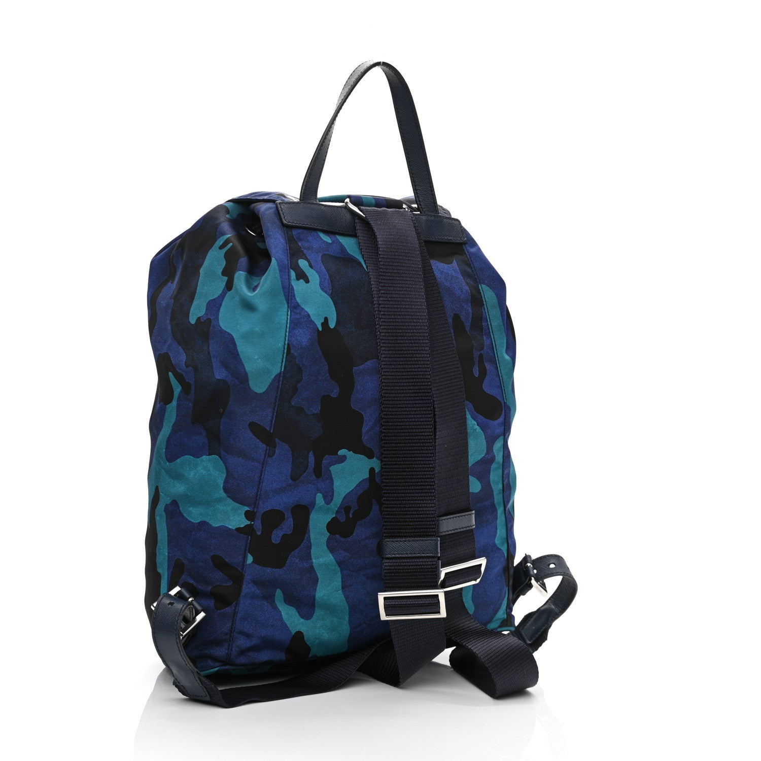 Prada Tessuto Nylon Camouflage Print Backpack Royal 3 of 13