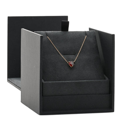 David Yurman 18K Yellow Gold Garnet Heart Pendant Necklace 4 of 4