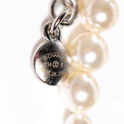 Chanel Pearl Multi Strand Choker Necklace Silver 7 of 12