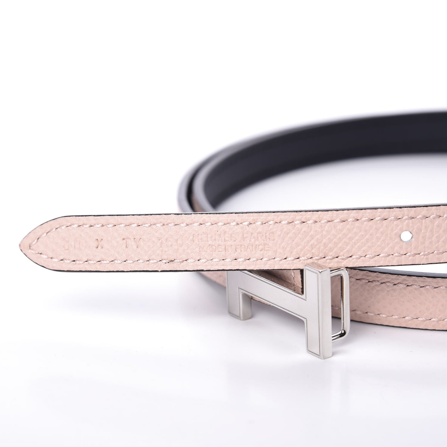 Hermes Swift Epsom 13mm Focus Belt 80 Rose Eglantine Bleu Indigo 4 of 6