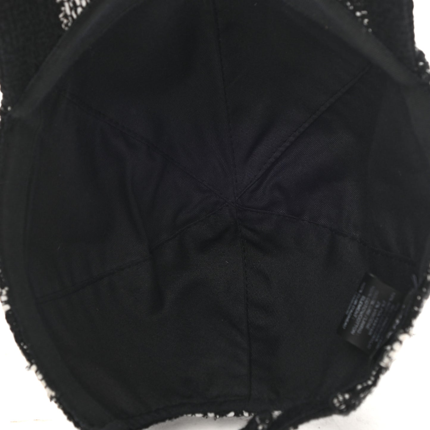 Tweed Cap Hat L Black White