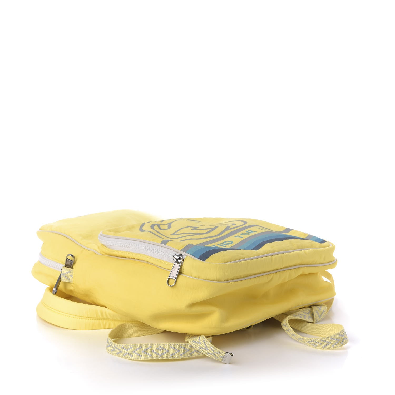 Gucci Nylon Twill Blind For Love Interlocking G Backpack Pastel Yellow Multicolor 3 of 9