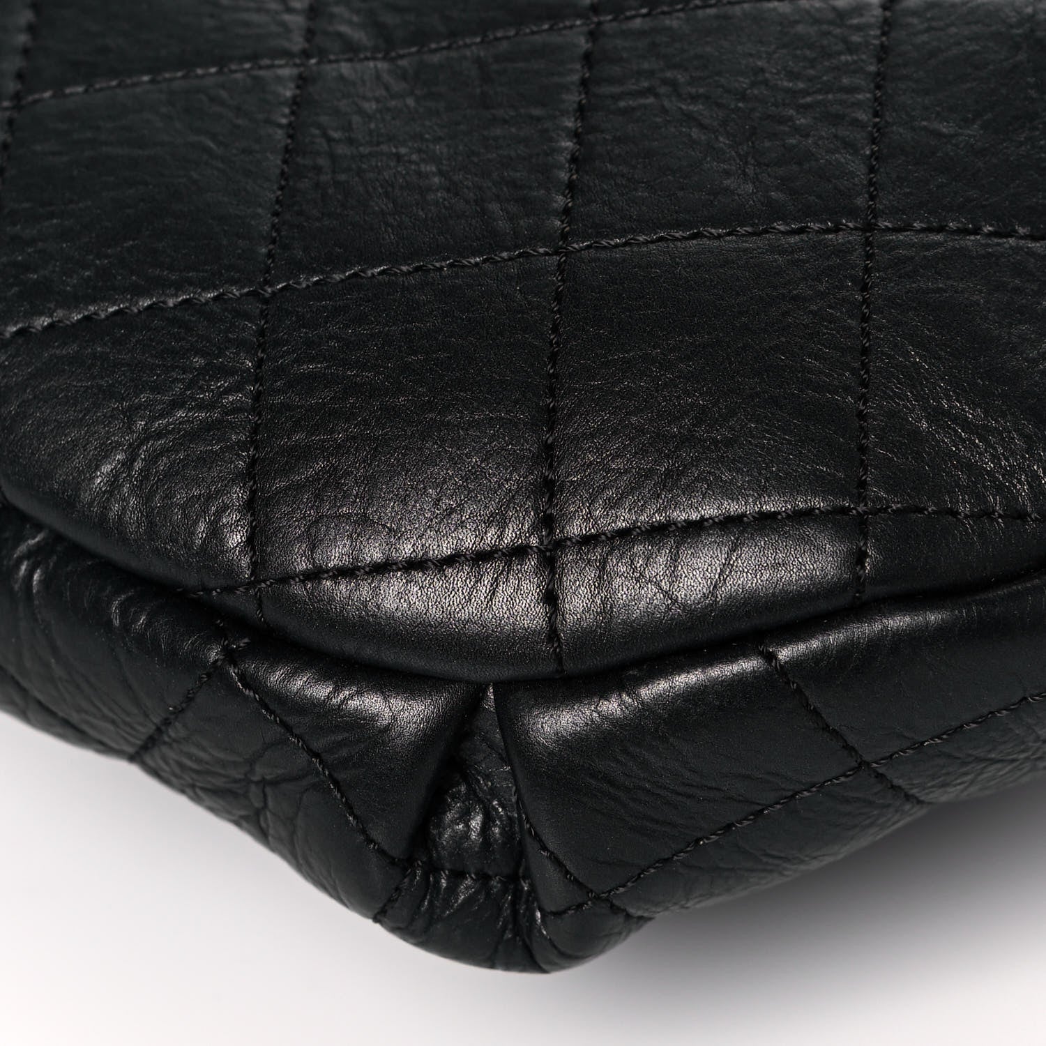 Chanel Aged Calfskin Quilted Crossbody Double Chain Bag Black 12 of 13