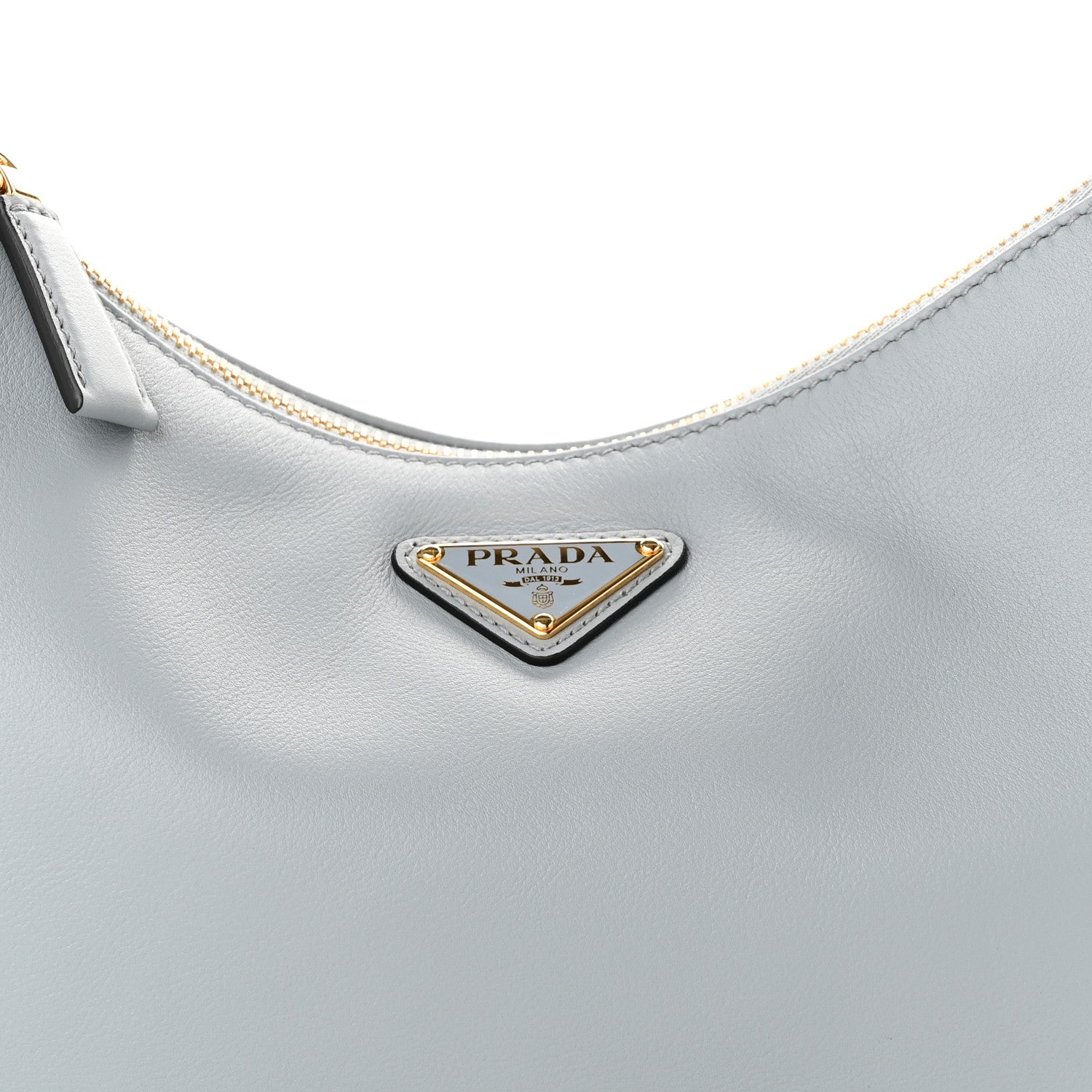 Prada Soft Calfskin Medium Aimee Shoulder Bag Opaline 8 of 10