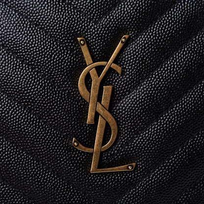 Saint Laurent Grain De Poudre Matelasse Chevron Quilted Round Vinyle Camera Bag Black 4 of 4