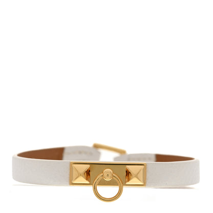 Hermes Epsom Micro Rivale Bracelet M White 1 of 7