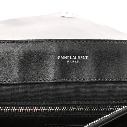 Saint Laurent Calfskin Y Quilted Monogram Large Loulou Chain Satchel Black 6 of 12