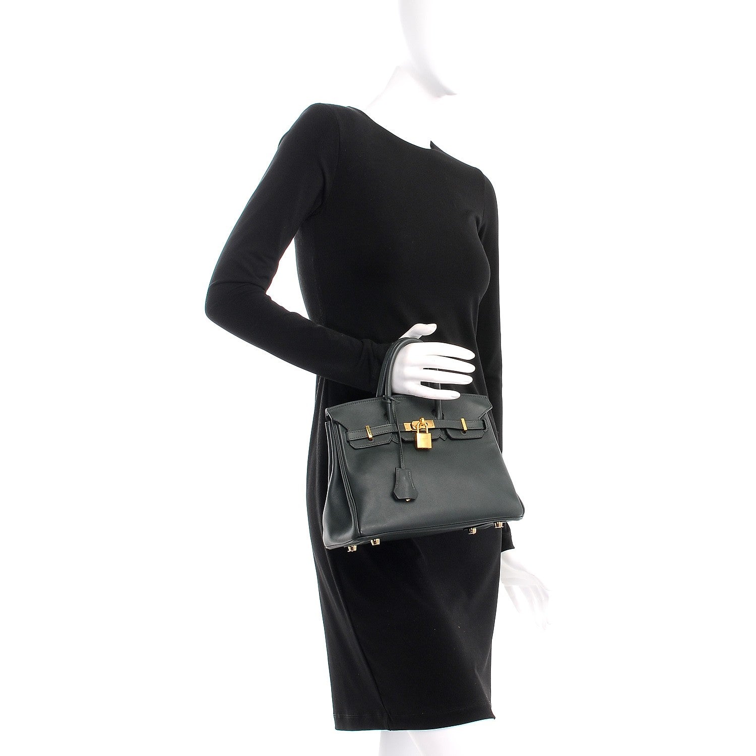 Hermes Swift Birkin 25 Vert Fonce 2 of 34