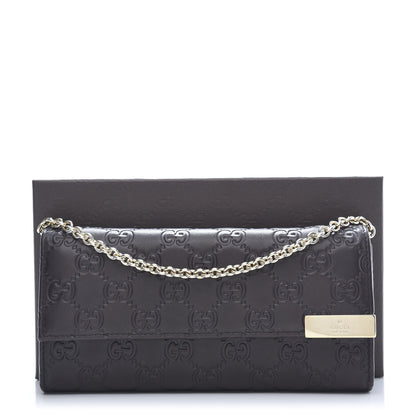 Gucci Guccissima Signature Dice Chain Wallet Chocolate 8 of 8