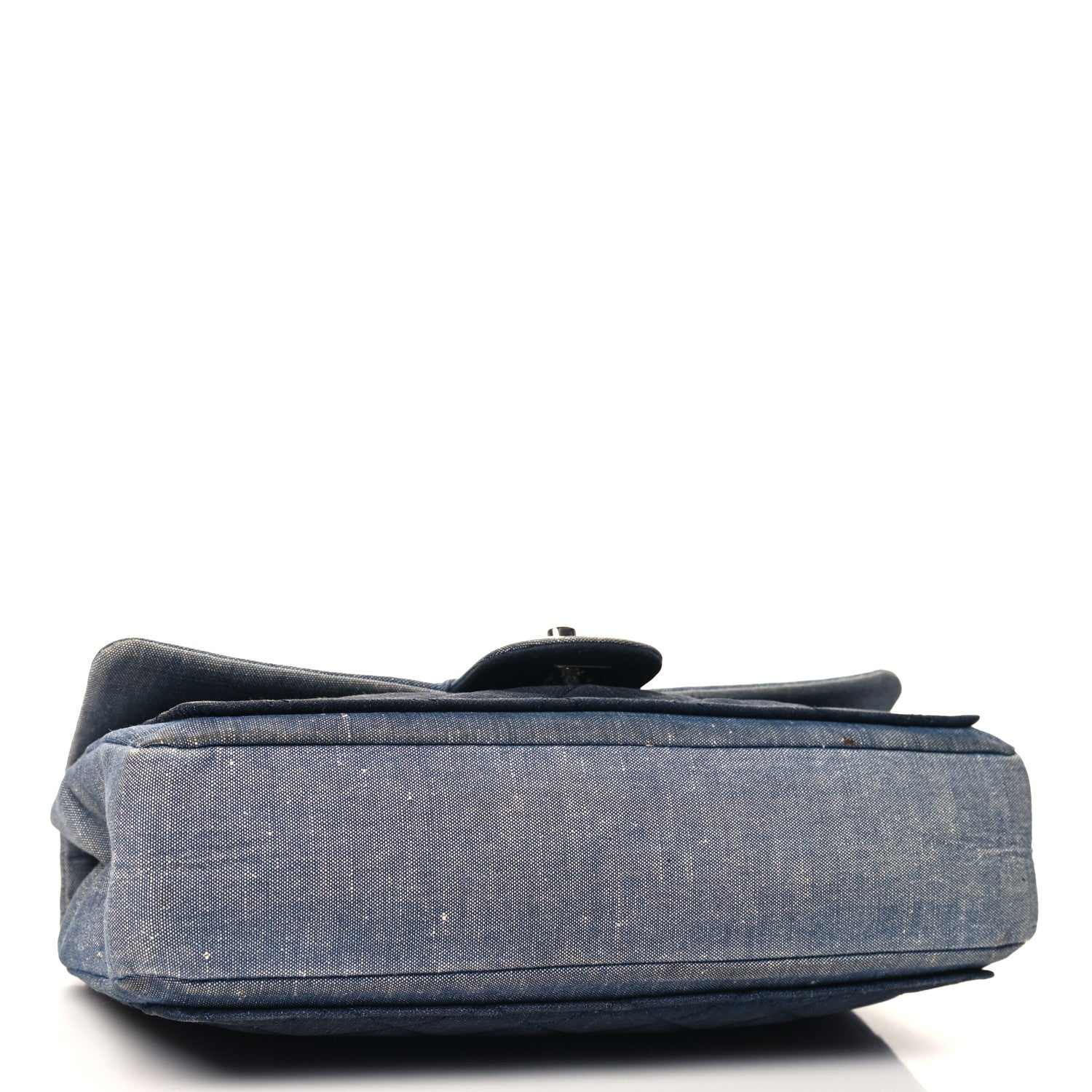 Chanel Denim Quilted Medium Graphic Flap Light Blue 4 of 13