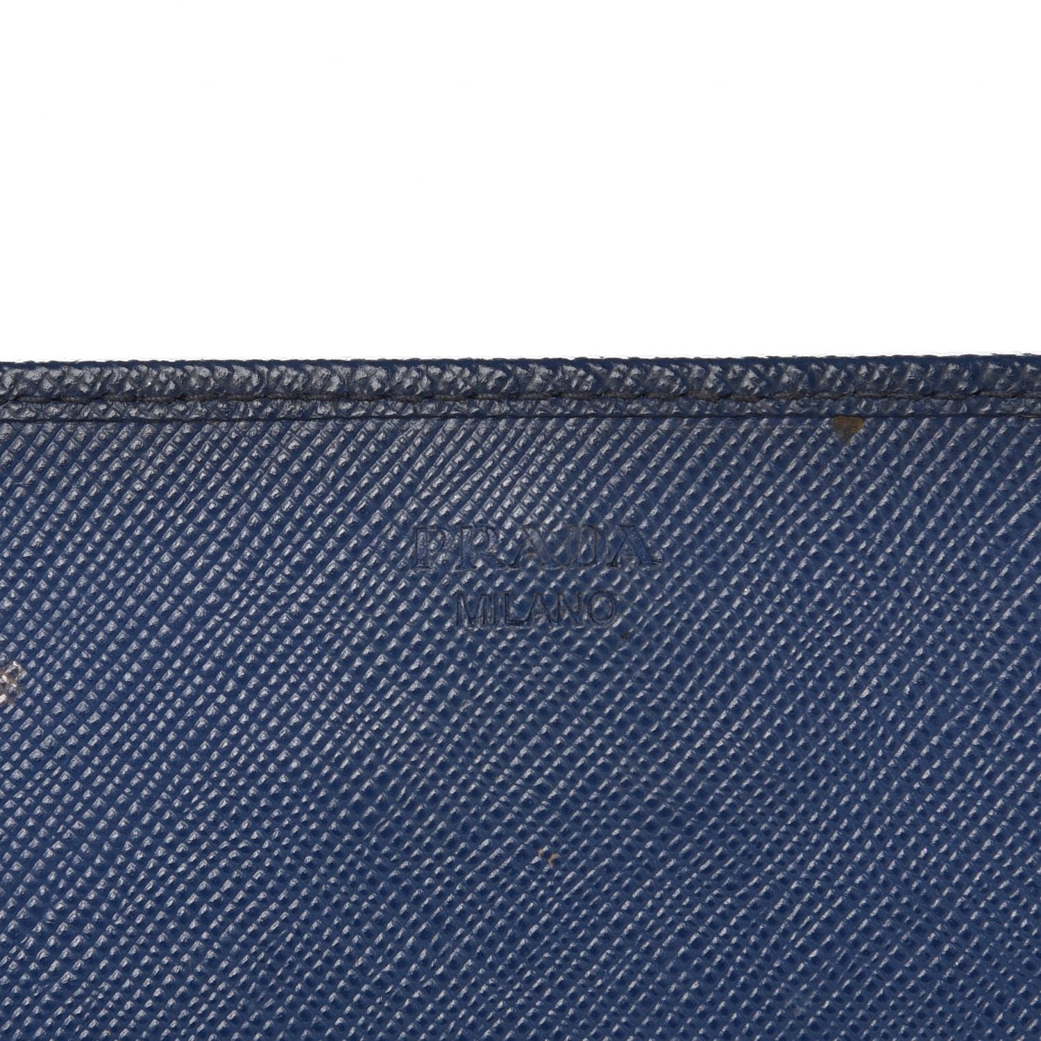 Prada Saffiano Metal Oro Chain Wallet Bleuette 6 of 12