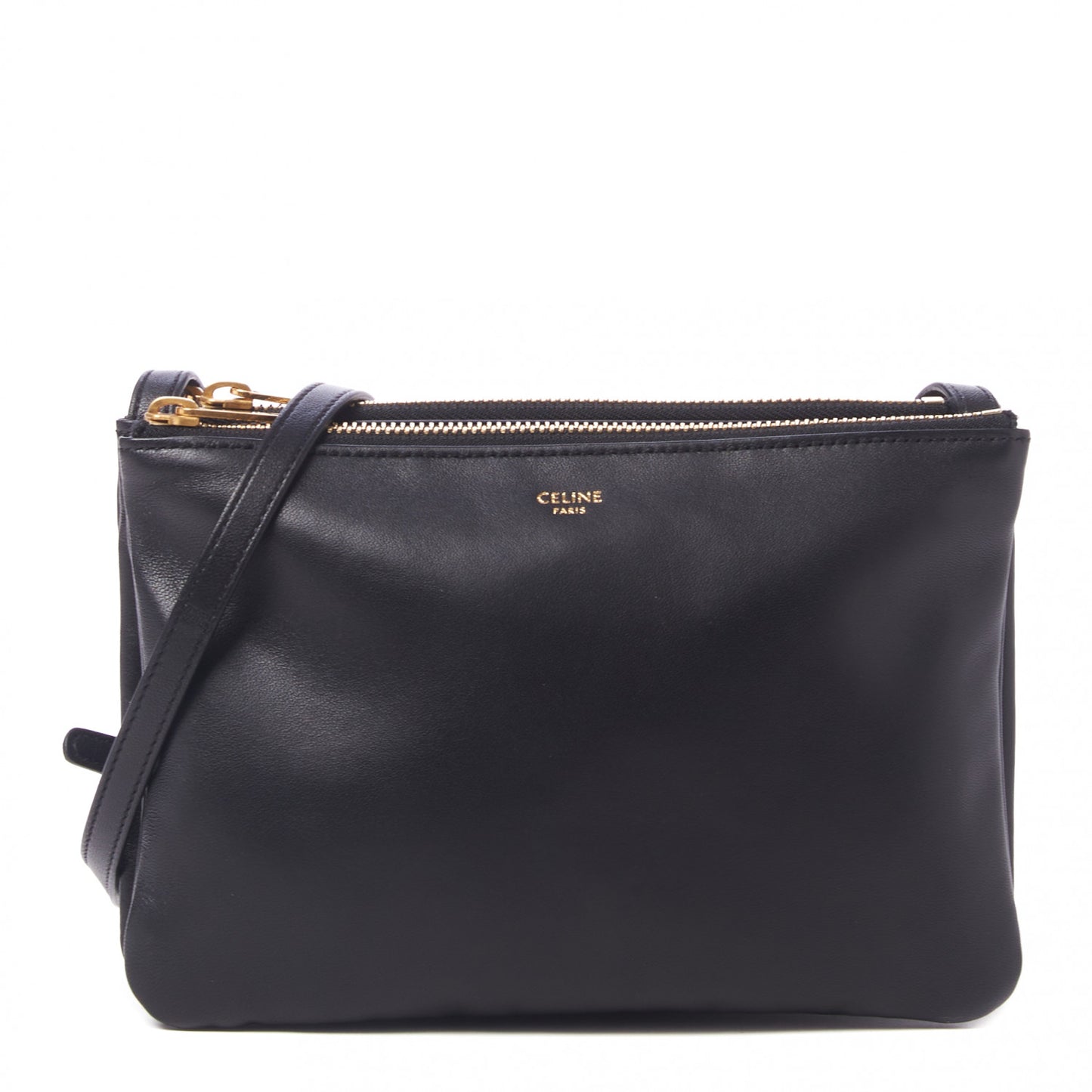 Lambskin Small Trio Crossbody Bag Black