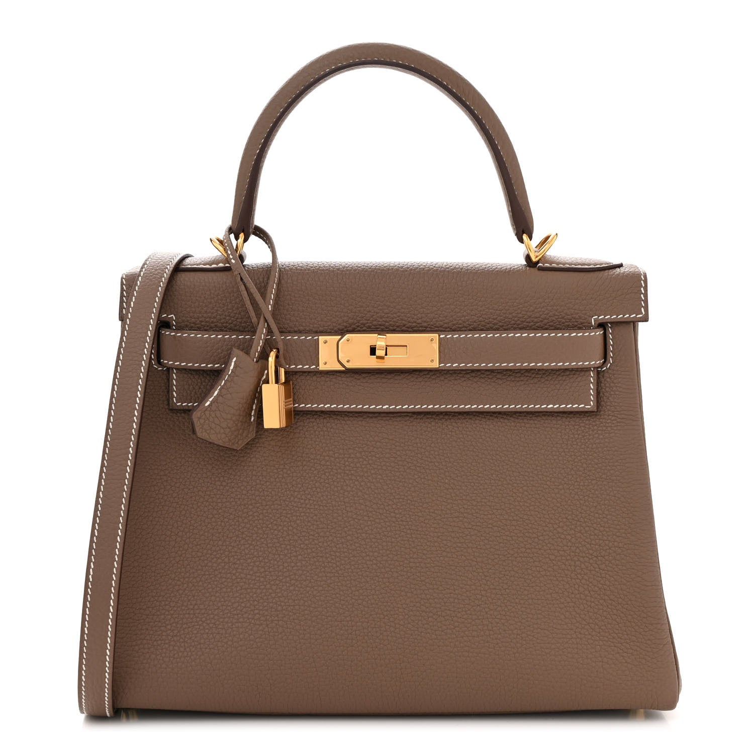 Hermes Togo Kelly Retourne 28 Etoupe 1 of 10