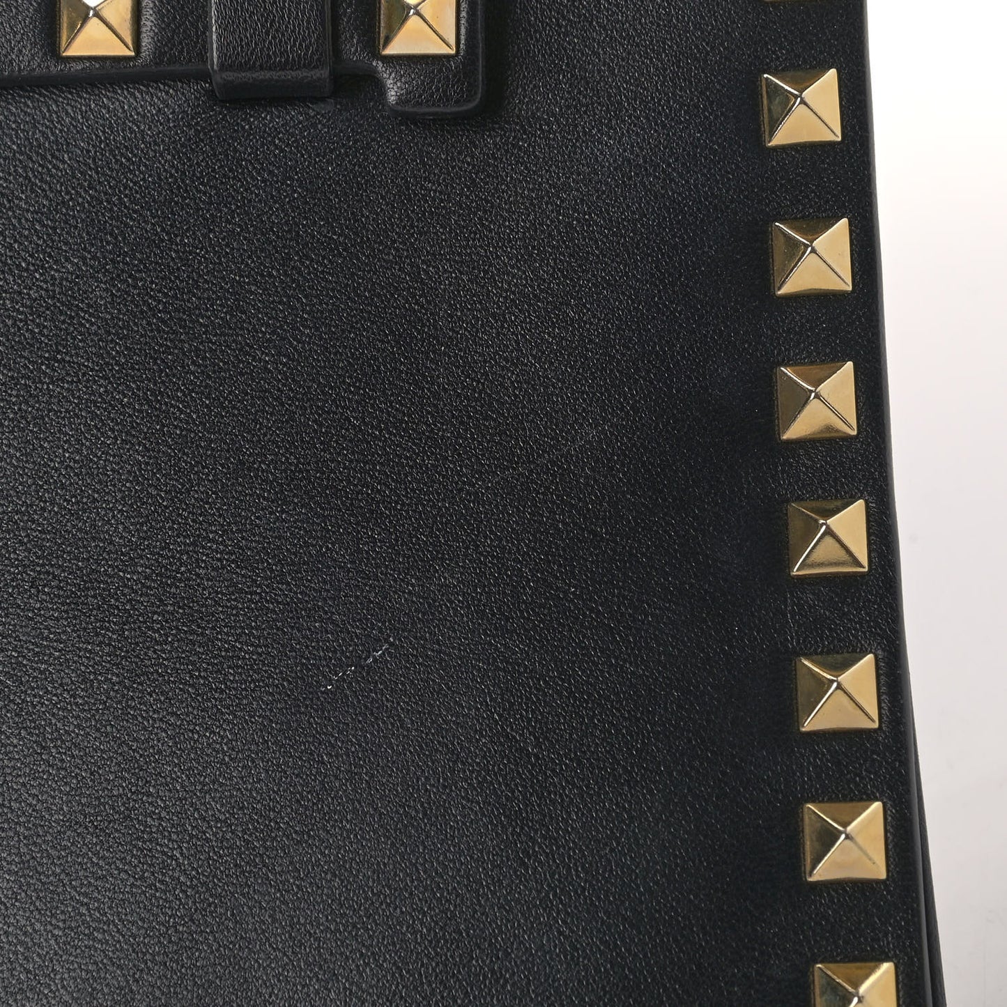 Nappa Rockstud Wristlet Clutch Black